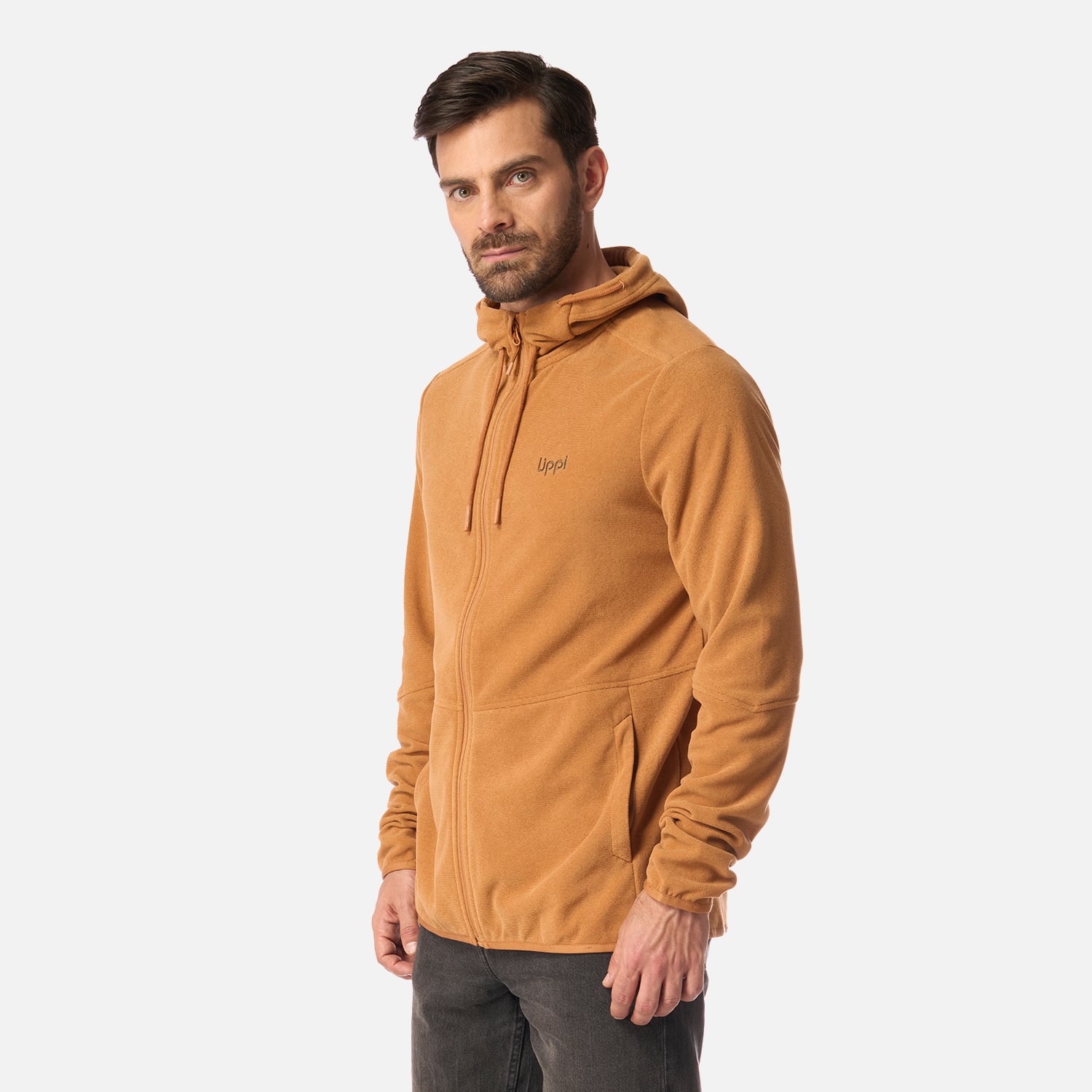 POLAR HOMBRE STRIPES NANO-F FULL ZIP HOODY CAFE CLARO LIPPI I26 - 2