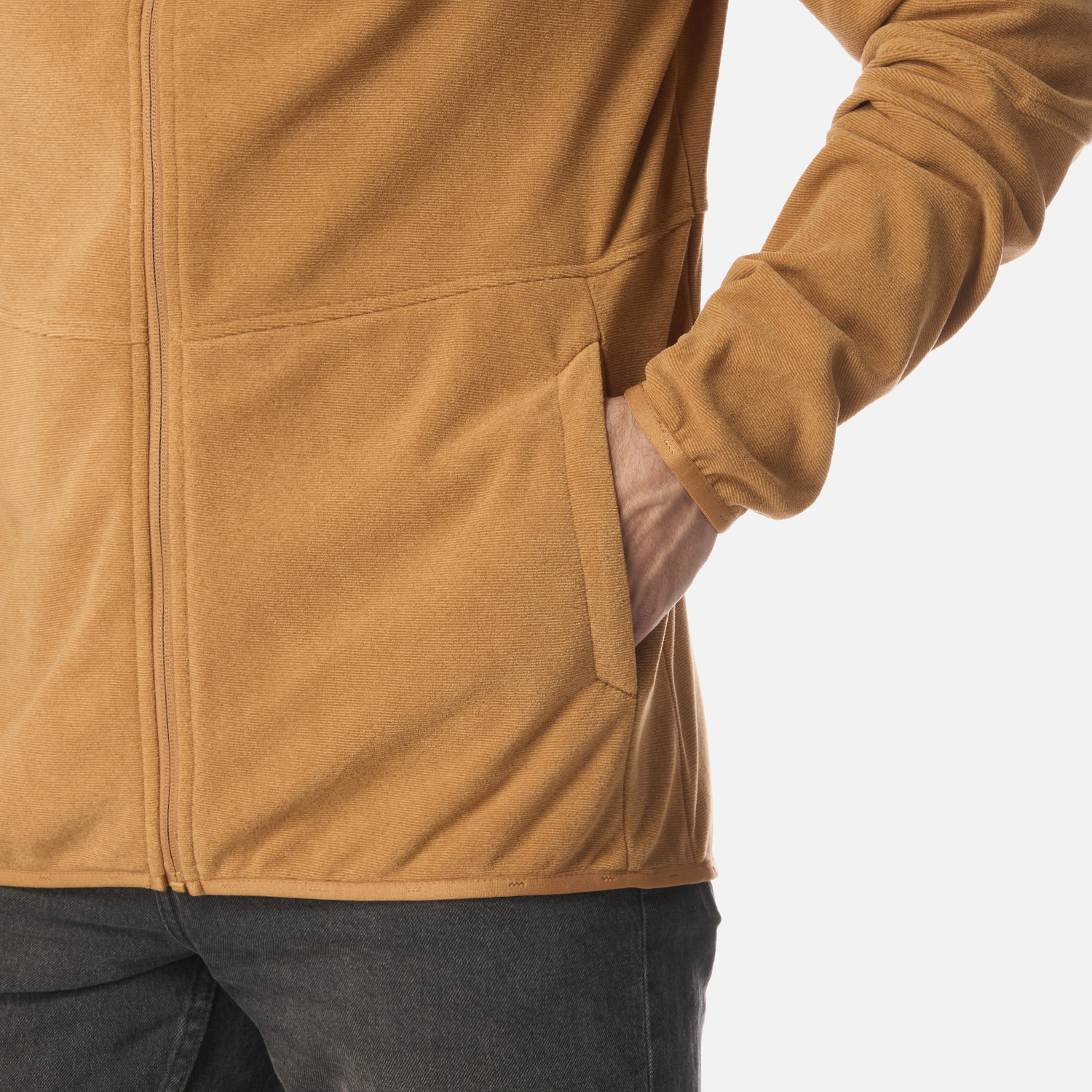 POLAR HOMBRE STRIPES NANO-F FULL ZIP HOODY CAFE CLARO LIPPI I26 - 5