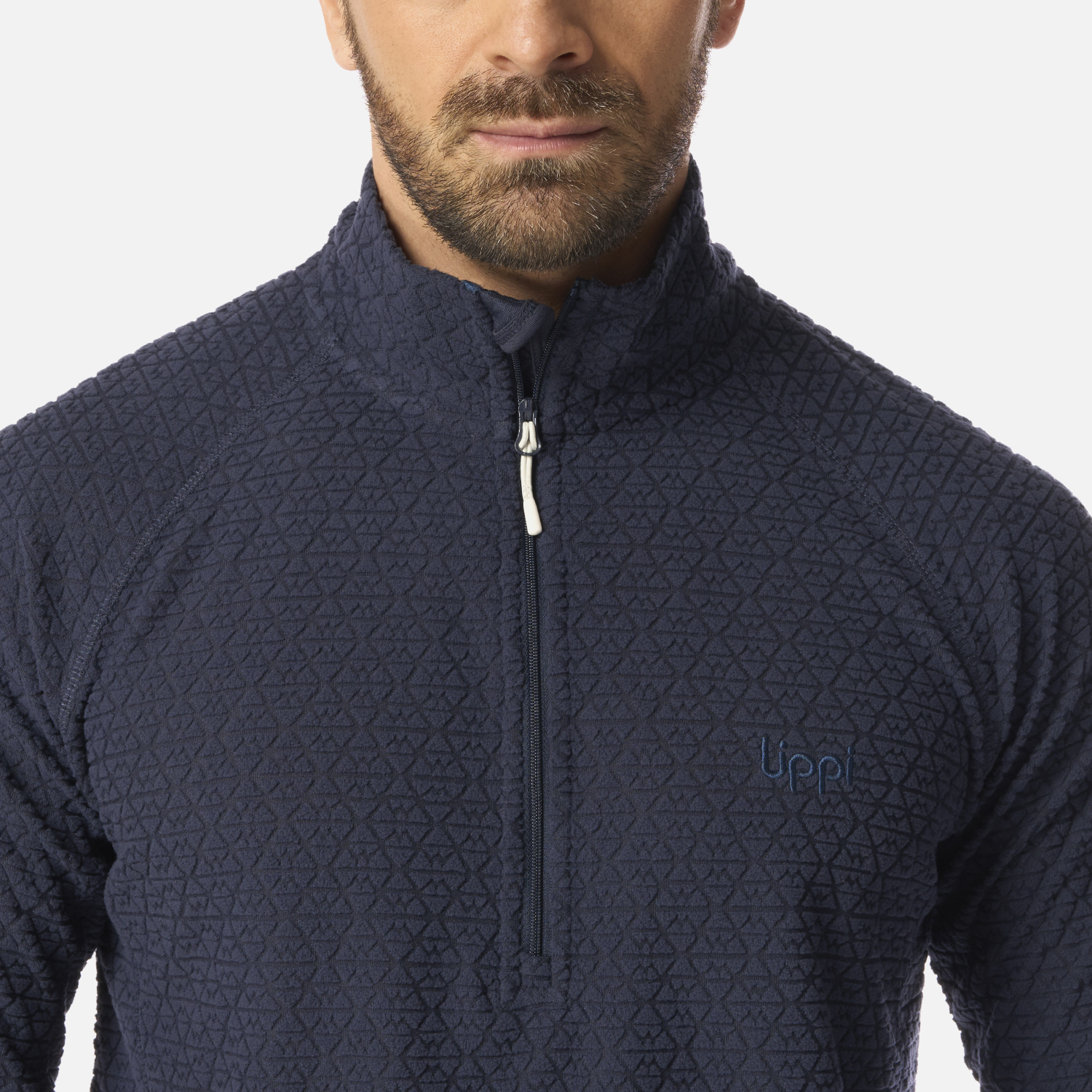 POLERON HOMBRE JACARANDA NANO-F 1/4 ZIP AZUL MARINO LIPPI I26 - 4