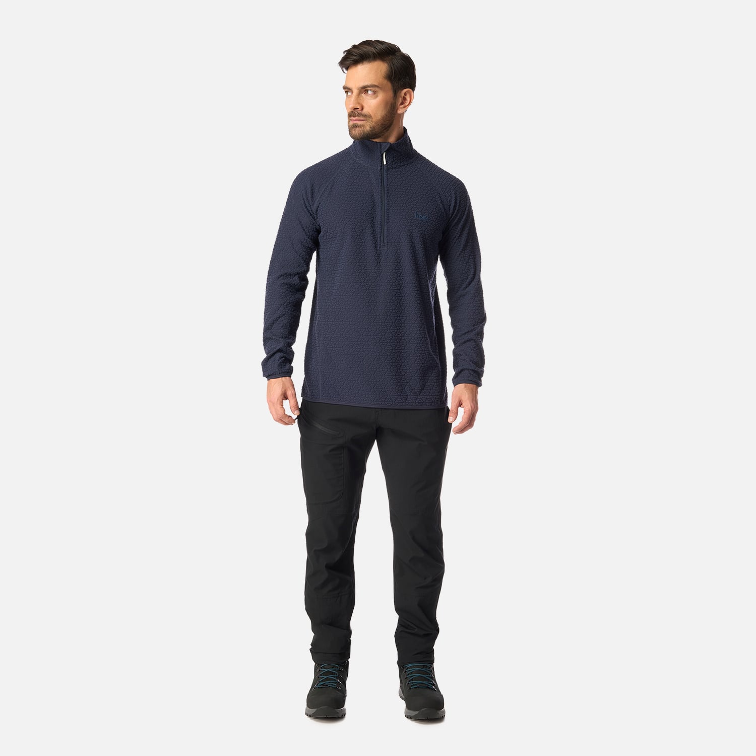 POLERON HOMBRE JACARANDA NANO-F 1/4 ZIP AZUL MARINO LIPPI I26 - 5