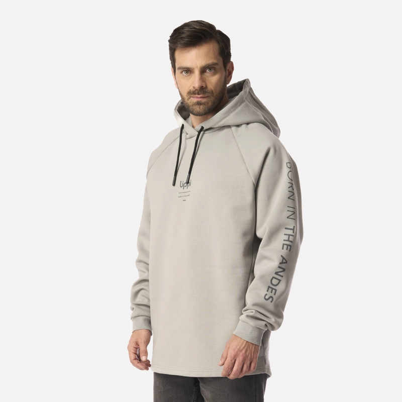 POLERON HOMBRE HEAVY DUTY HOODY SWEATSHIRT GRIS LIPPI I26 - 2
