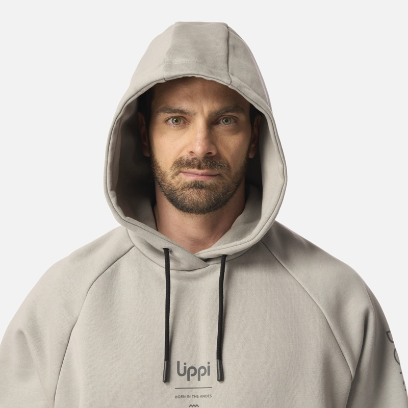 POLERON HOMBRE HEAVY DUTY HOODY SWEATSHIRT GRIS LIPPI I26 - 4