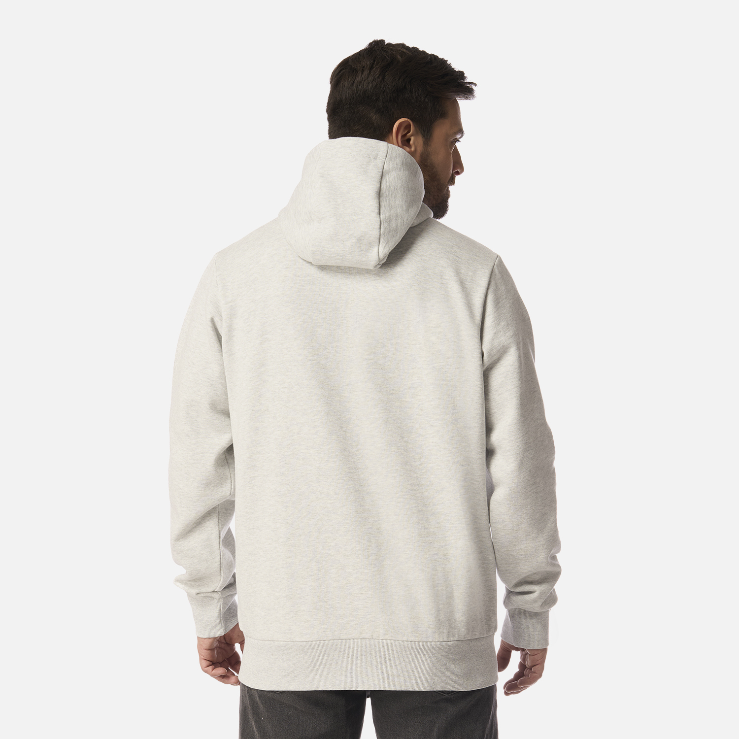 POLERON HOMBRE ULMO FULL ZIP HOODY SWEATSHIRT GRIS CLARO MELANGE LIPPI I26 - 3