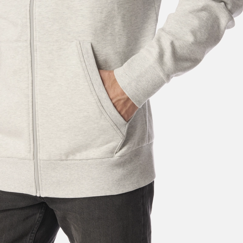 POLERON HOMBRE ULMO FULL ZIP HOODY SWEATSHIRT GRIS CLARO MELANGE LIPPI I26 - 5