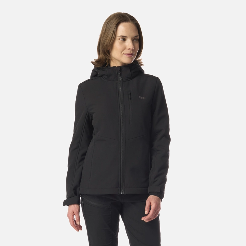 LIPPI CHAQUETA MUJER MACAYA SOFTSHELL HOODY JACKET NEGRO LIPPI I26