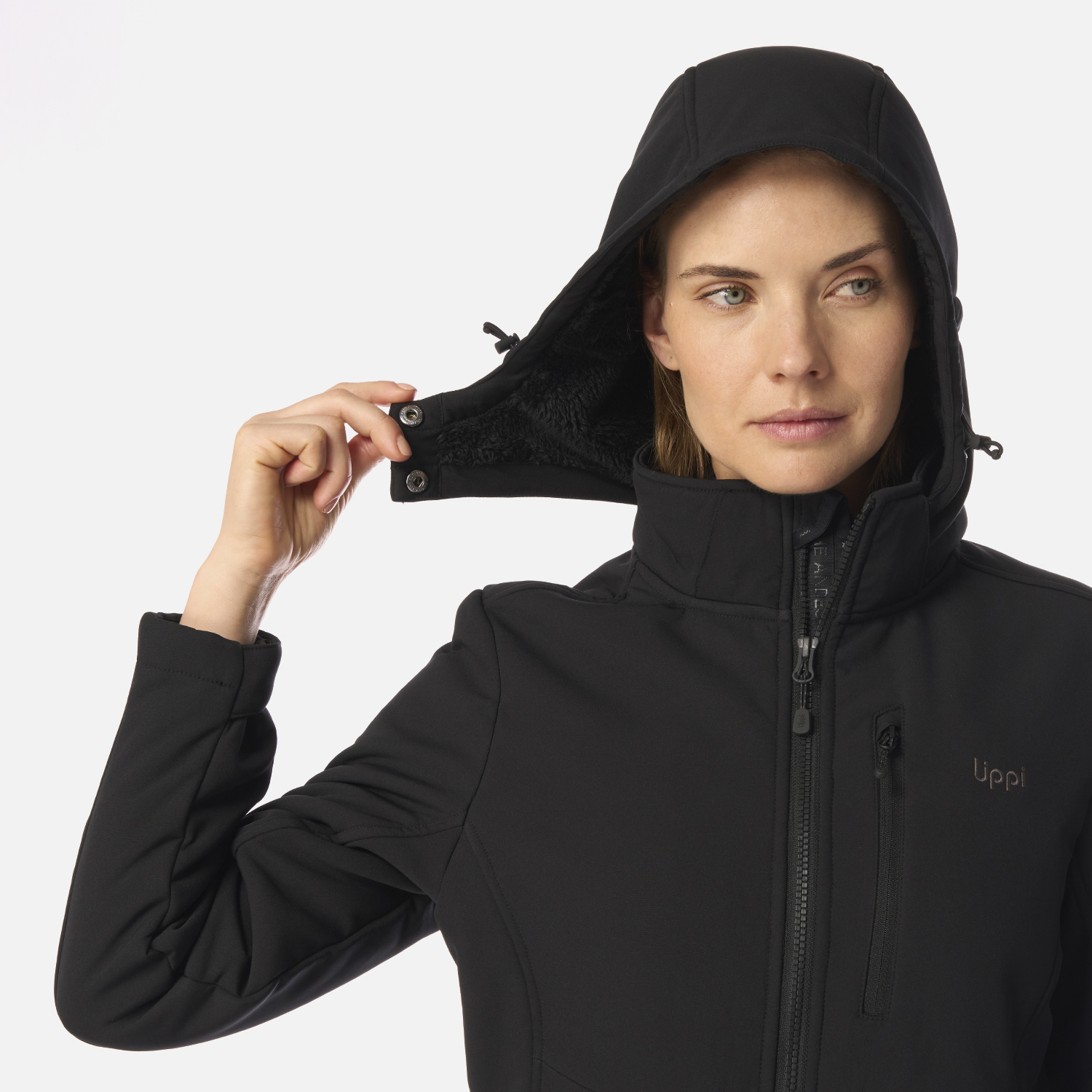 CHAQUETA MUJER MACAYA SOFTSHELL HOODY JACKET NEGRO LIPPI I26 - 4