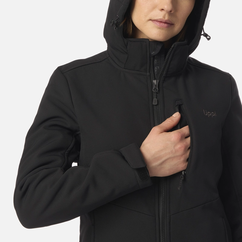 CHAQUETA MUJER MACAYA SOFTSHELL HOODY JACKET NEGRO LIPPI I26 - 5