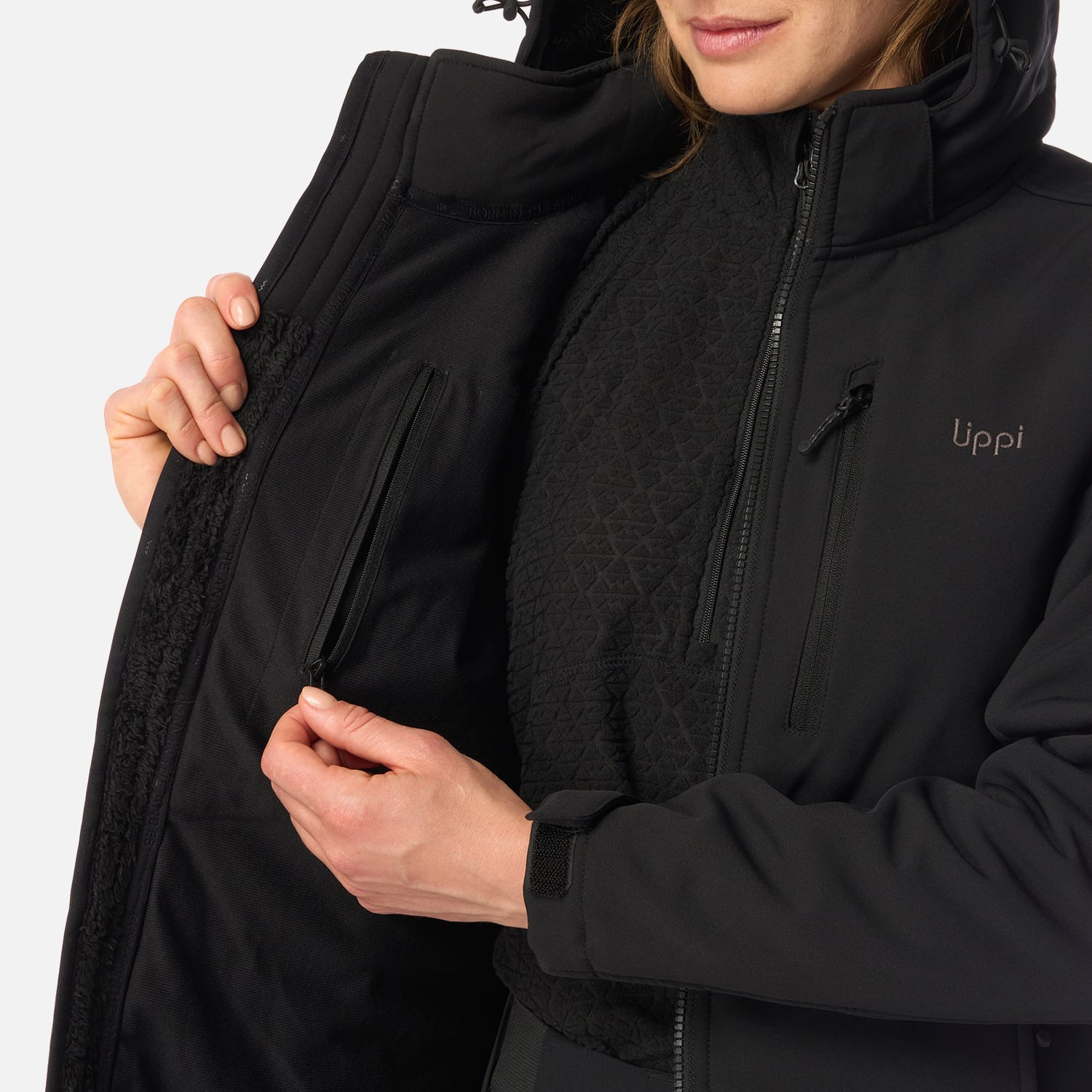 CHAQUETA MUJER MACAYA SOFTSHELL HOODY JACKET NEGRO LIPPI I26 - 9
