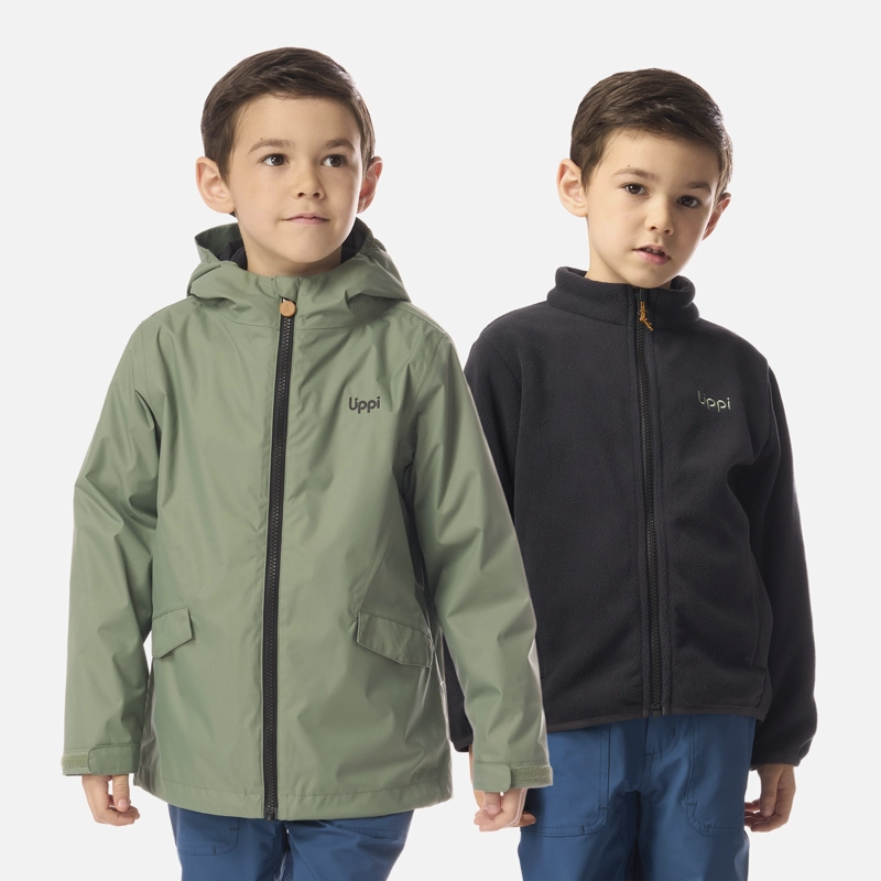LIPPI CHAQUETA NIÑO SNOWBALL FUSION-3 HOODY JACKET JADE OSCURO LIPPI I26