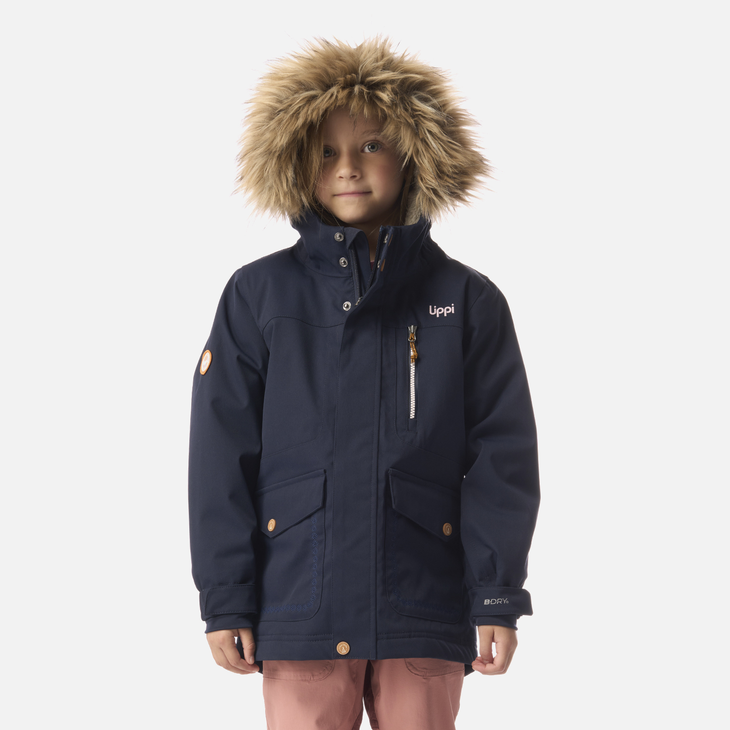 CHAQUETA NIÑA ROBLE B-DRY HOODY JACKET AZUL MARINO LIPPI I26 - 1