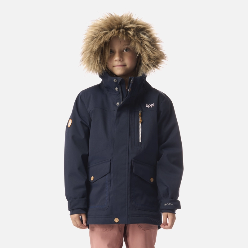 CHAQUETA NIÑA ROBLE B-DRY HOODY JACKET AZUL MARINO LIPPI I26 - 1
