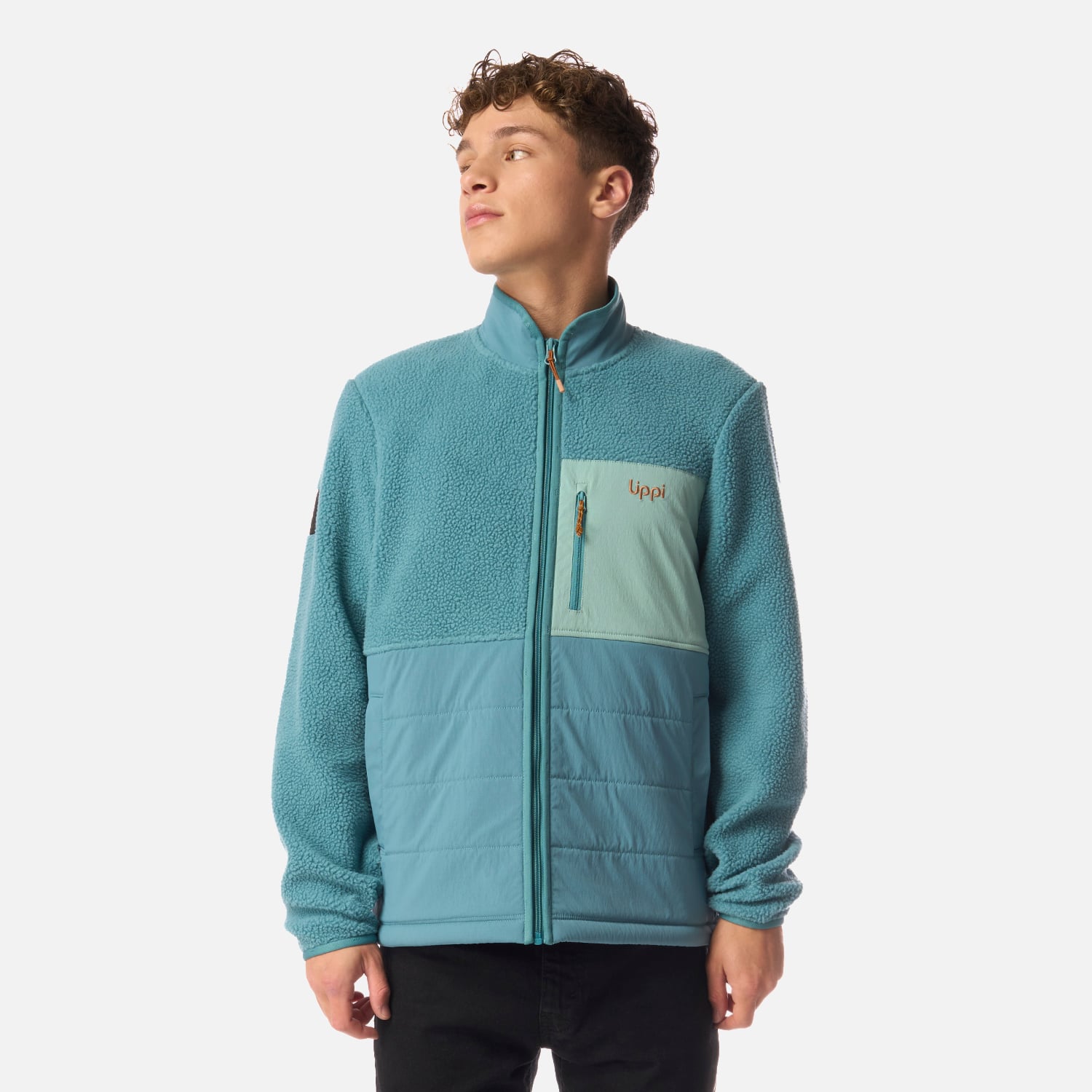 POLAR TEEN BOY GLACIAR SHERPA-PRO JACKET PETROLEO CLARO LIPPI I26 - 1