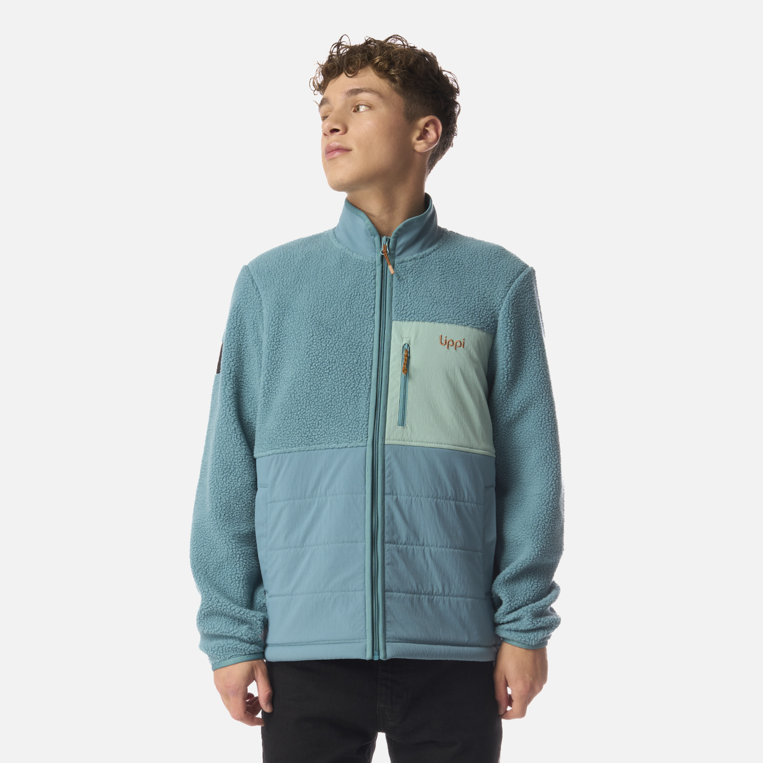 POLAR TEEN BOY GLACIAR SHERPA-PRO JACKET PETROLEO CLARO LIPPI I26 - 1