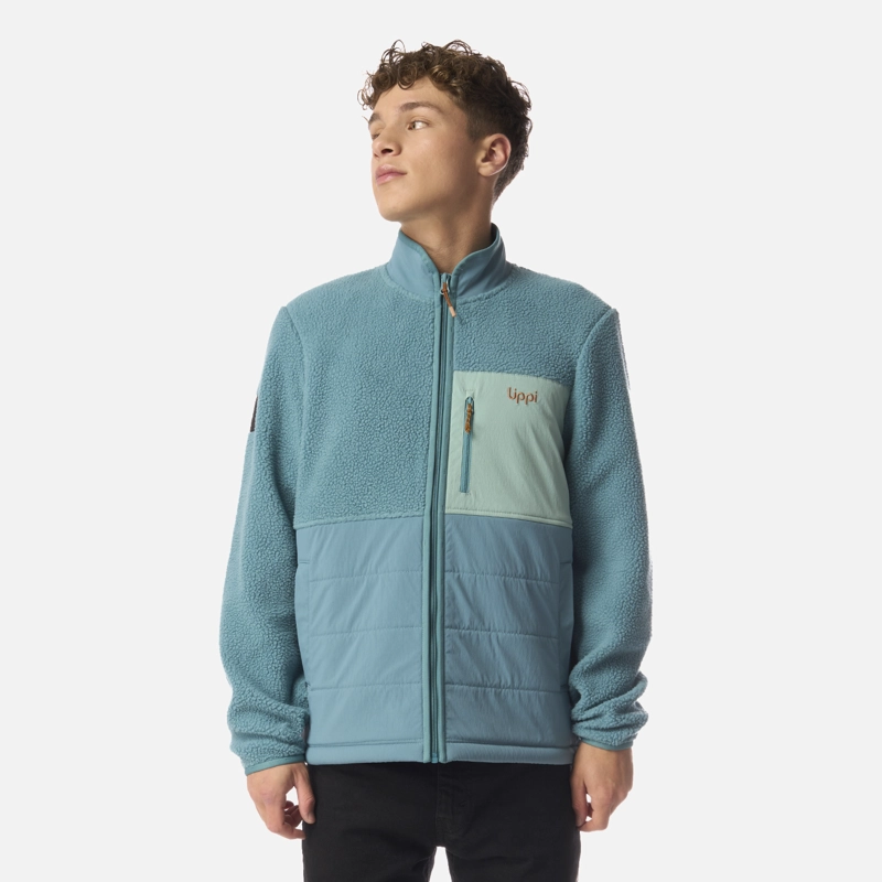 POLAR TEEN BOY GLACIAR SHERPA-PRO JACKET PETROLEO CLARO LIPPI I26 - 1