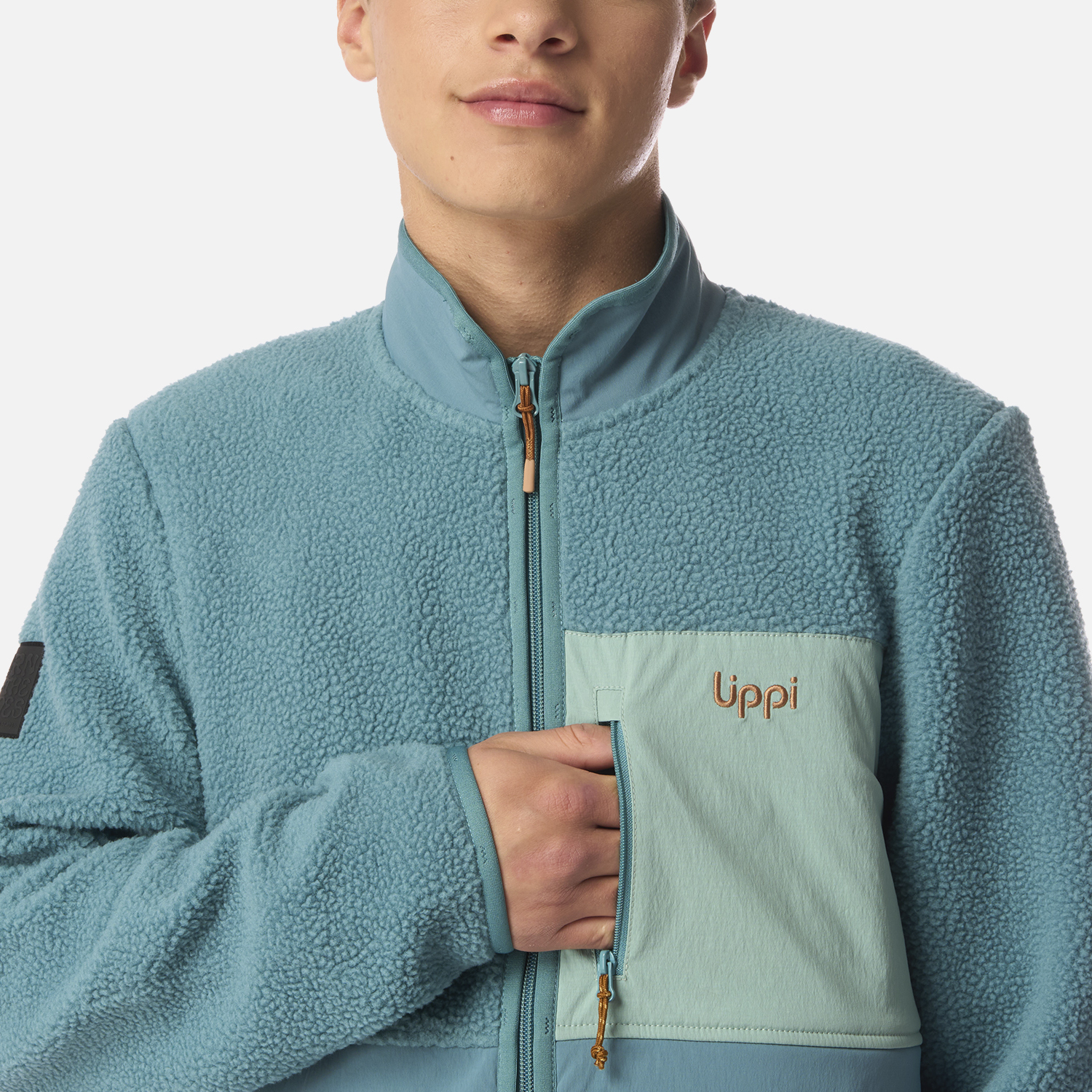 POLAR TEEN BOY GLACIAR SHERPA-PRO JACKET PETROLEO CLARO LIPPI I26 - 4