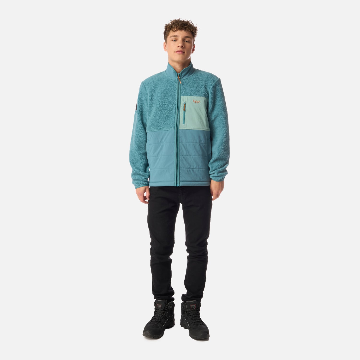 POLAR TEEN BOY GLACIAR SHERPA-PRO JACKET PETROLEO CLARO LIPPI I26 - 6