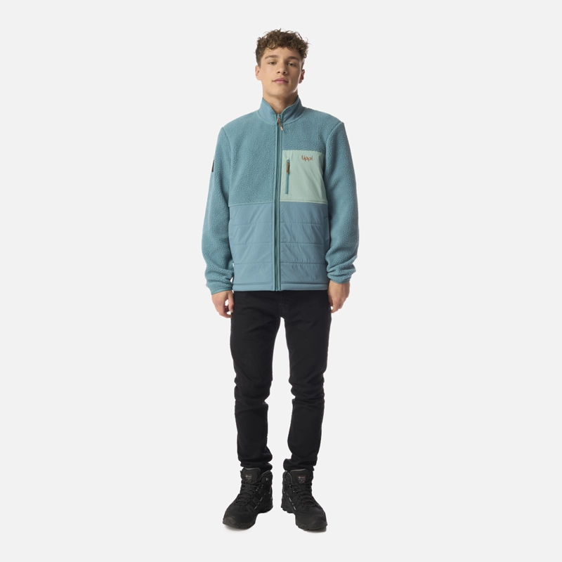 POLAR TEEN BOY GLACIAR SHERPA-PRO JACKET PETROLEO CLARO LIPPI I26 - 6