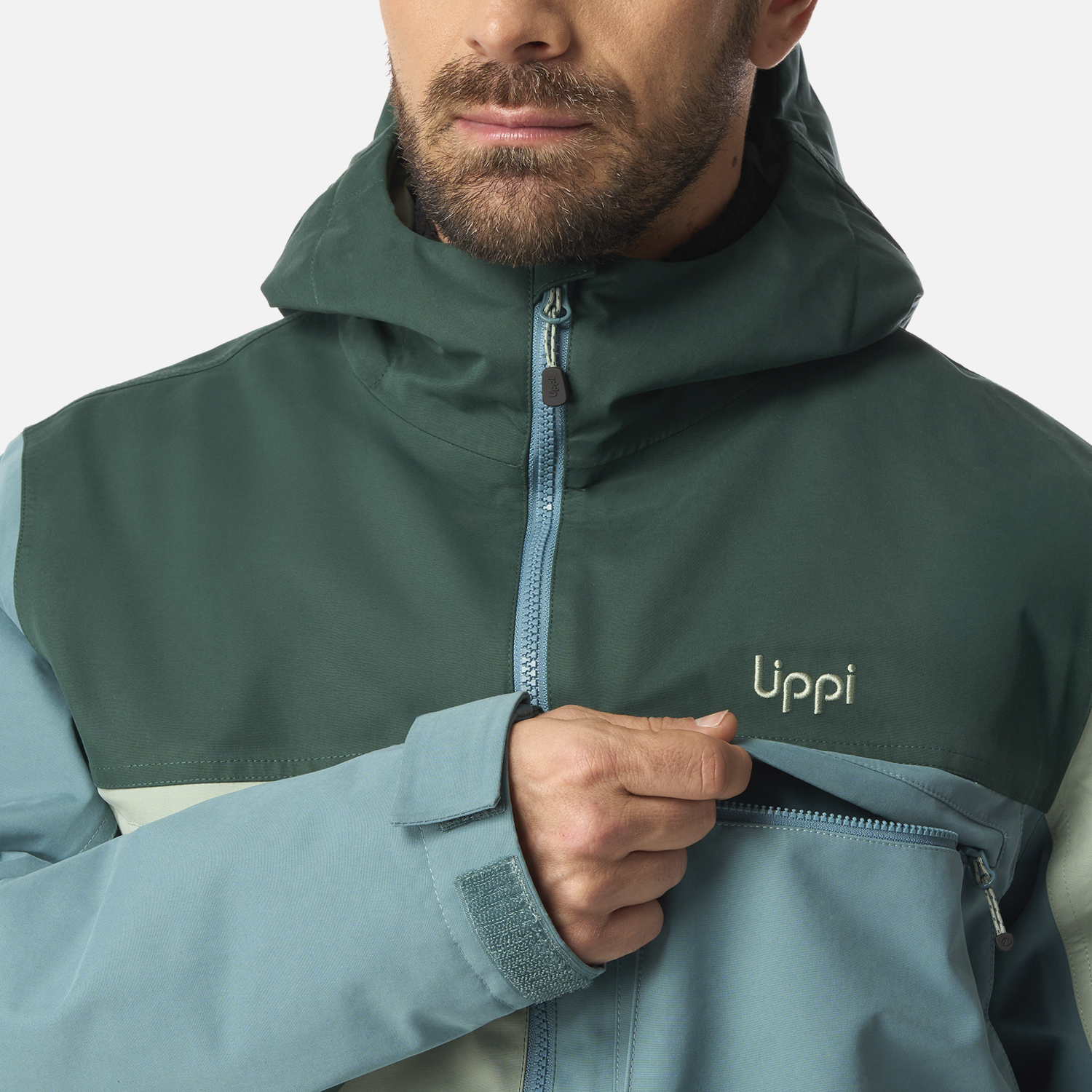 CHAQUETA HOMBRE CITIZEN WARM B-DRY HOODY JACKET PETROLEO LIPPI I26 - 5