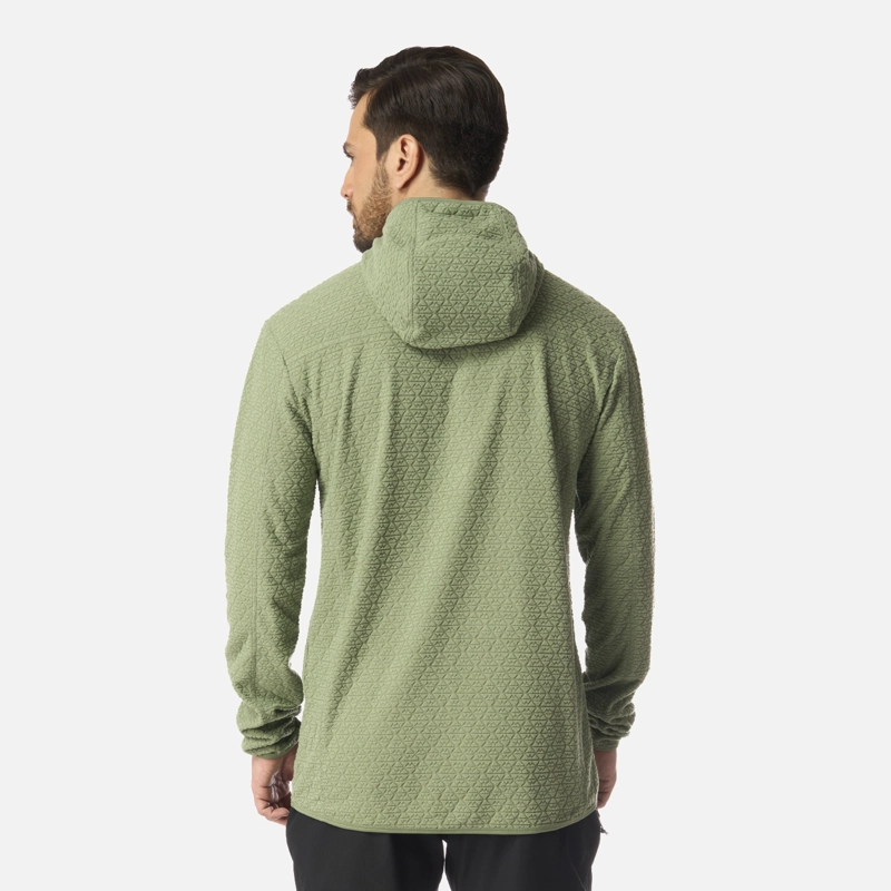 POLERON HOMBRE JACARANDA NANO-F 1/4 ZIP HOODY JADE OSCURO LIPPI I26 - 3
