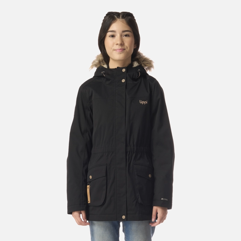 CHAQUETA TEEN GIRL ROBLE B-DRY HOODY JACKET NEGRO LIPPI I26 - 1