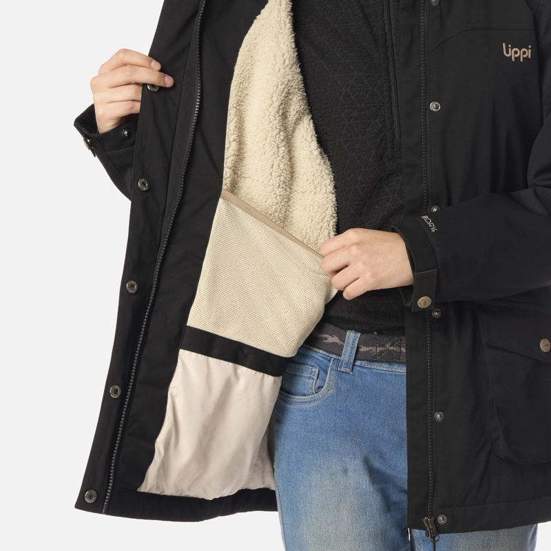 CHAQUETA TEEN GIRL ROBLE B-DRY HOODY JACKET NEGRO LIPPI I26 - 8