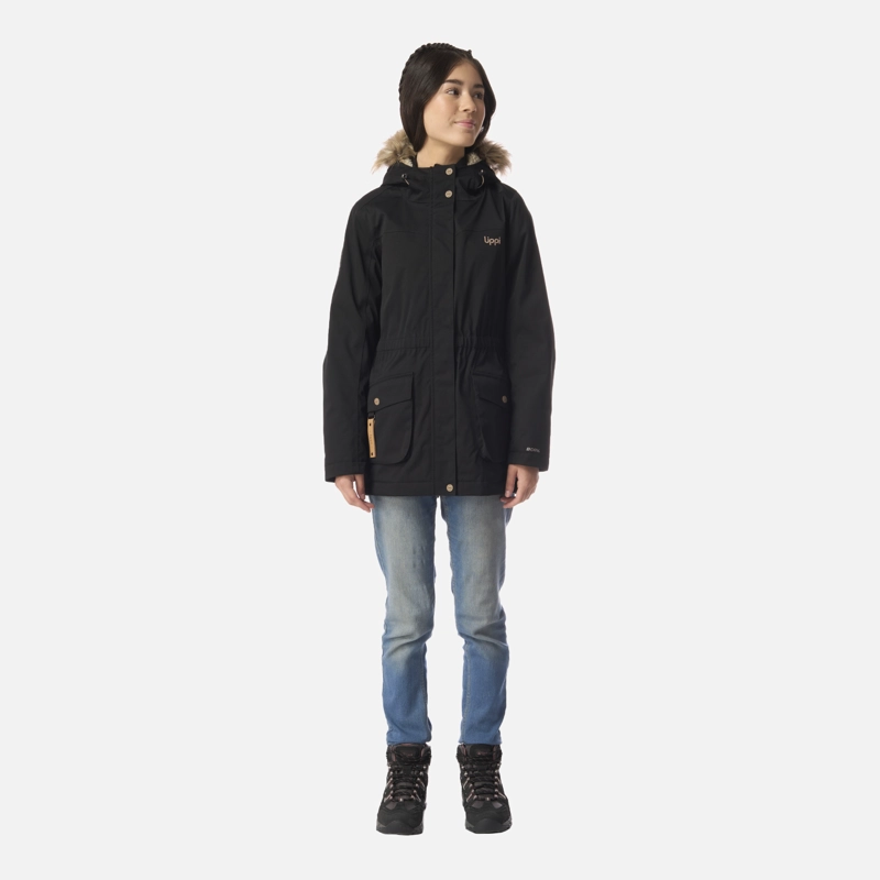 CHAQUETA TEEN GIRL ROBLE B-DRY HOODY JACKET NEGRO LIPPI I26 - 9