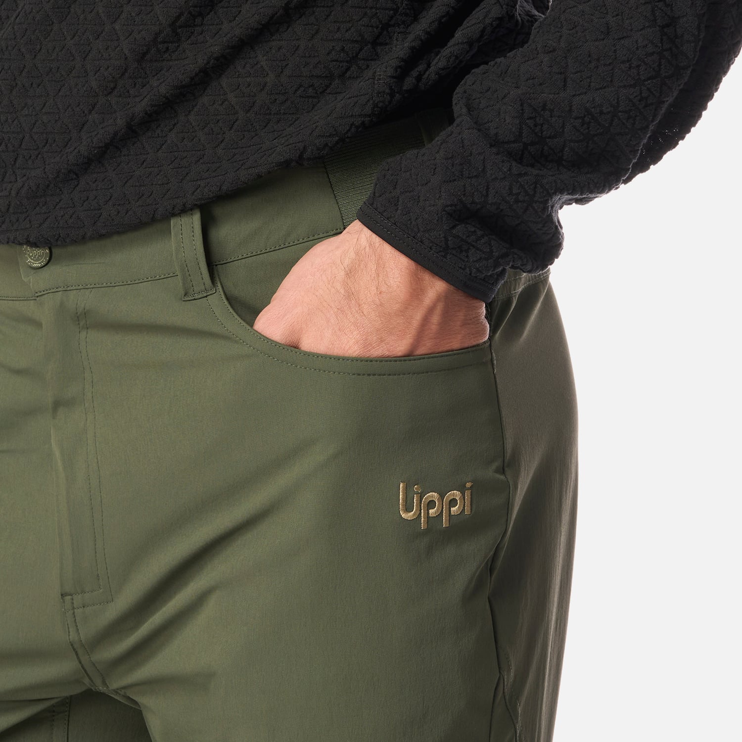 PANTALON HOMBRE LENNOX Q-DRY MIX-2 PANTS VERDE MILITAR LIPPI I26 - 4