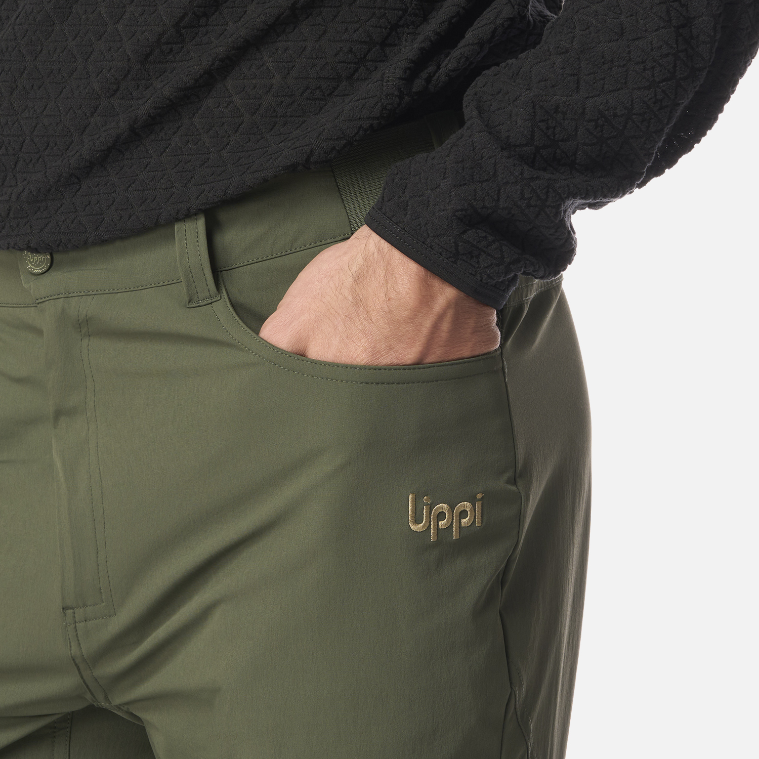 PANTALON HOMBRE LENNOX Q-DRY MIX-2 PANTS VERDE MILITAR LIPPI I26 - 4