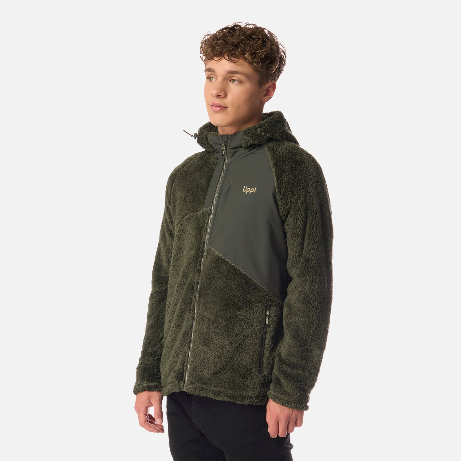 POLAR TEEN BOY BEAR SHAGGY-PRO HOODY JACKET VERDE MILITAR LIPPI I26 - 2