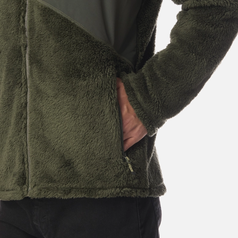 POLAR TEEN BOY BEAR SHAGGY-PRO HOODY JACKET VERDE MILITAR LIPPI I26 - 5
