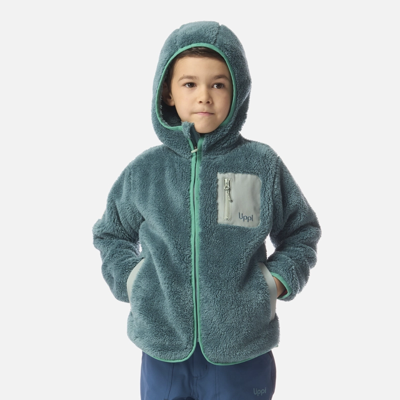POLAR NIÑO BEAR SHAGGY-PRO HOODY JACKET PETROLEO CLARO LIPPI - 1