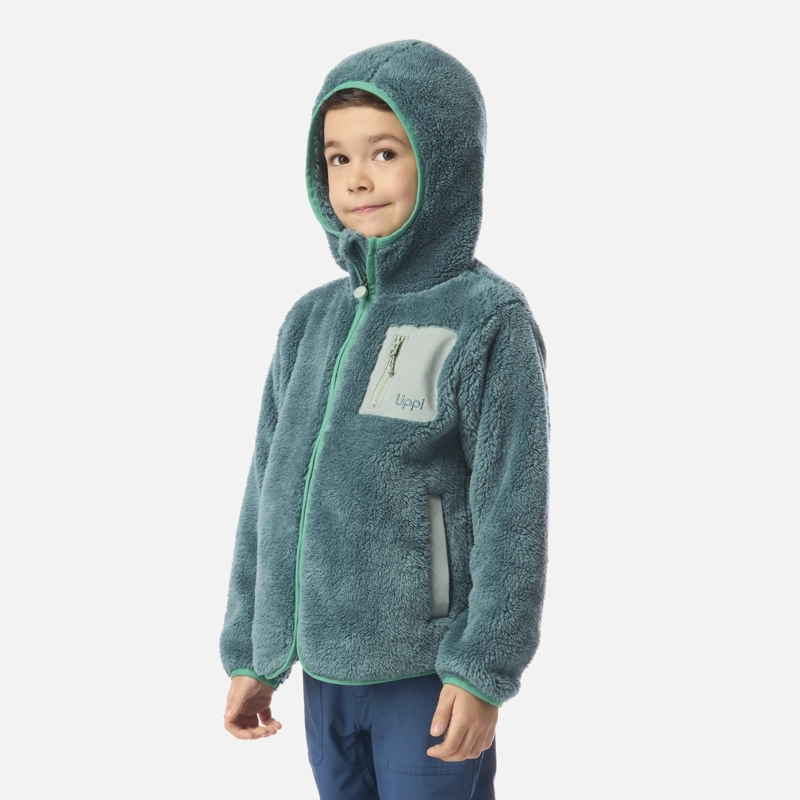 POLAR NIÑO BEAR SHAGGY-PRO HOODY JACKET PETROLEO CLARO LIPPI - 2