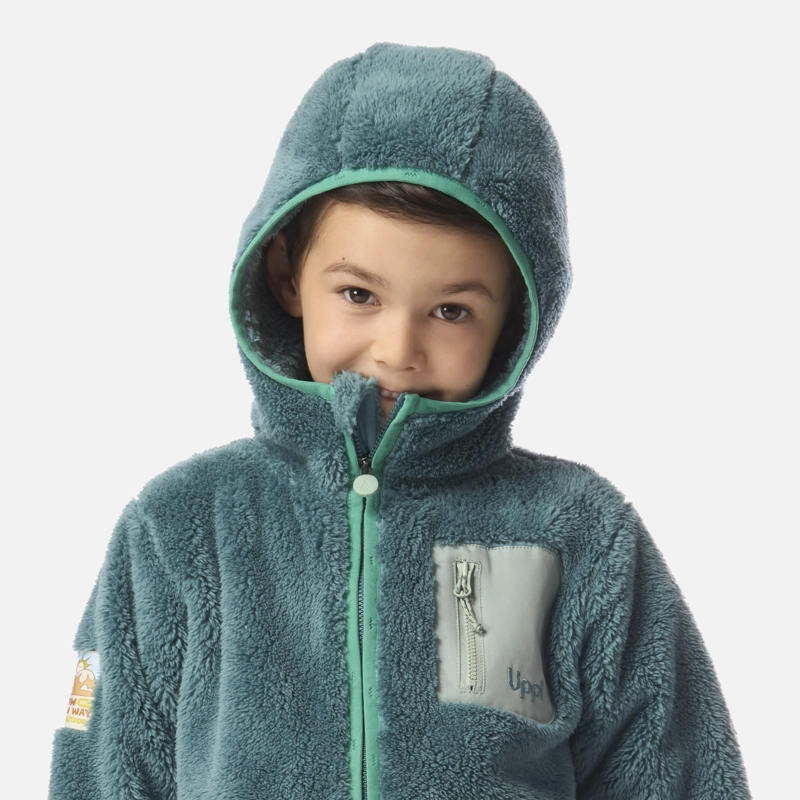 POLAR NIÑO BEAR SHAGGY-PRO HOODY JACKET PETROLEO CLARO LIPPI - 4