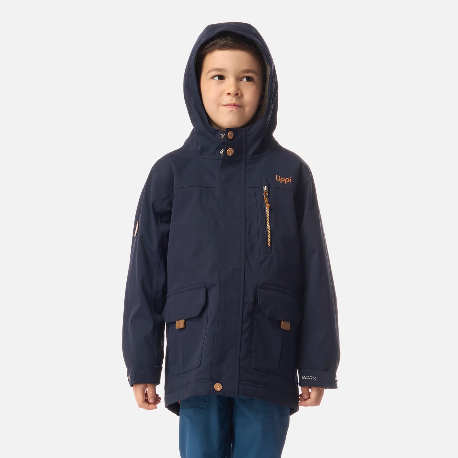 CHAQUETA NIÑO ROBLE B-DRY HOODY JACKET AZUL MARINO LIPPI I26 - 1