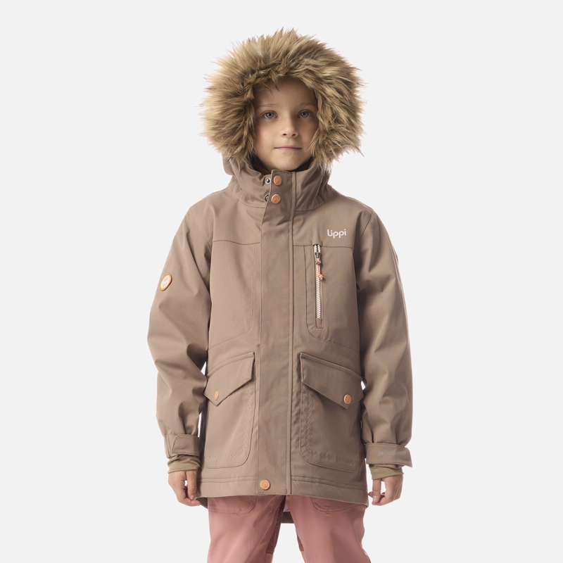 CHAQUETA NIÑA ROBLE B-DRY HOODY JACKET CANELA LIPPI I26 - 1
