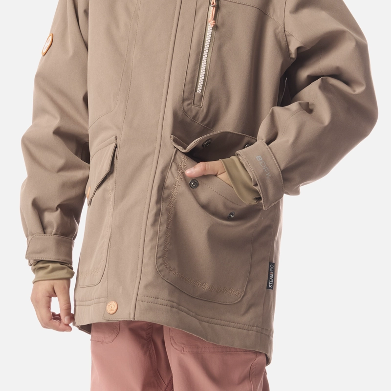 CHAQUETA NIÑA ROBLE B-DRY HOODY JACKET CANELA LIPPI I26 - 4