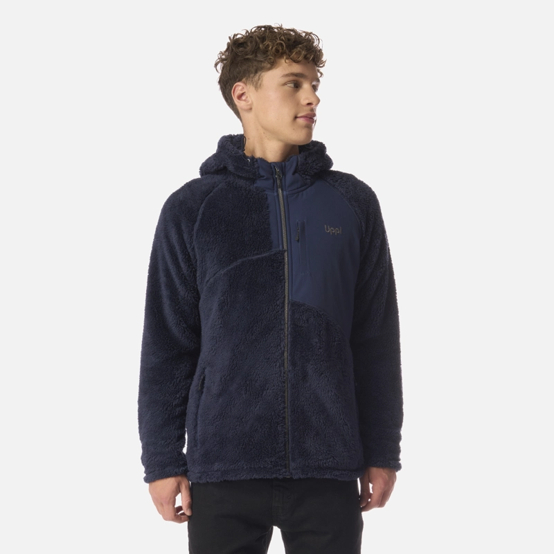 POLAR TEEN BOY BEAR SHAGGY-PRO HOODY JACKET AZUL MARINO LIPPI I26 - 1