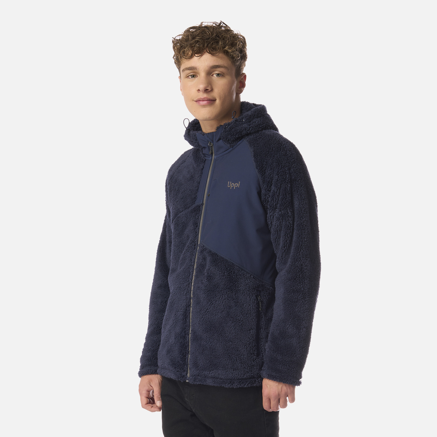 POLAR TEEN BOY BEAR SHAGGY-PRO HOODY JACKET AZUL MARINO LIPPI I26 - 2