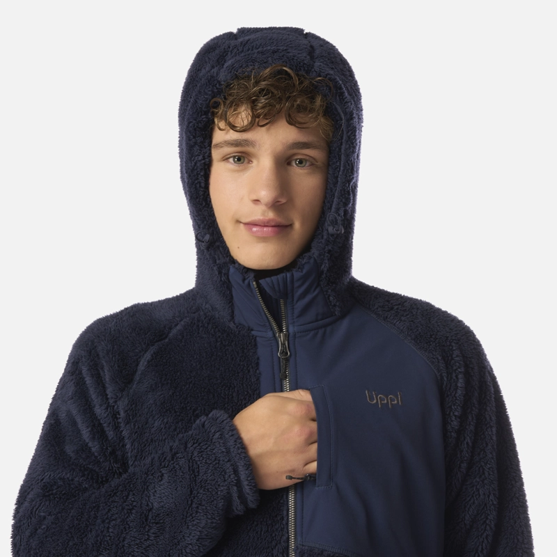 POLAR TEEN BOY BEAR SHAGGY-PRO HOODY JACKET AZUL MARINO LIPPI I26 - 4