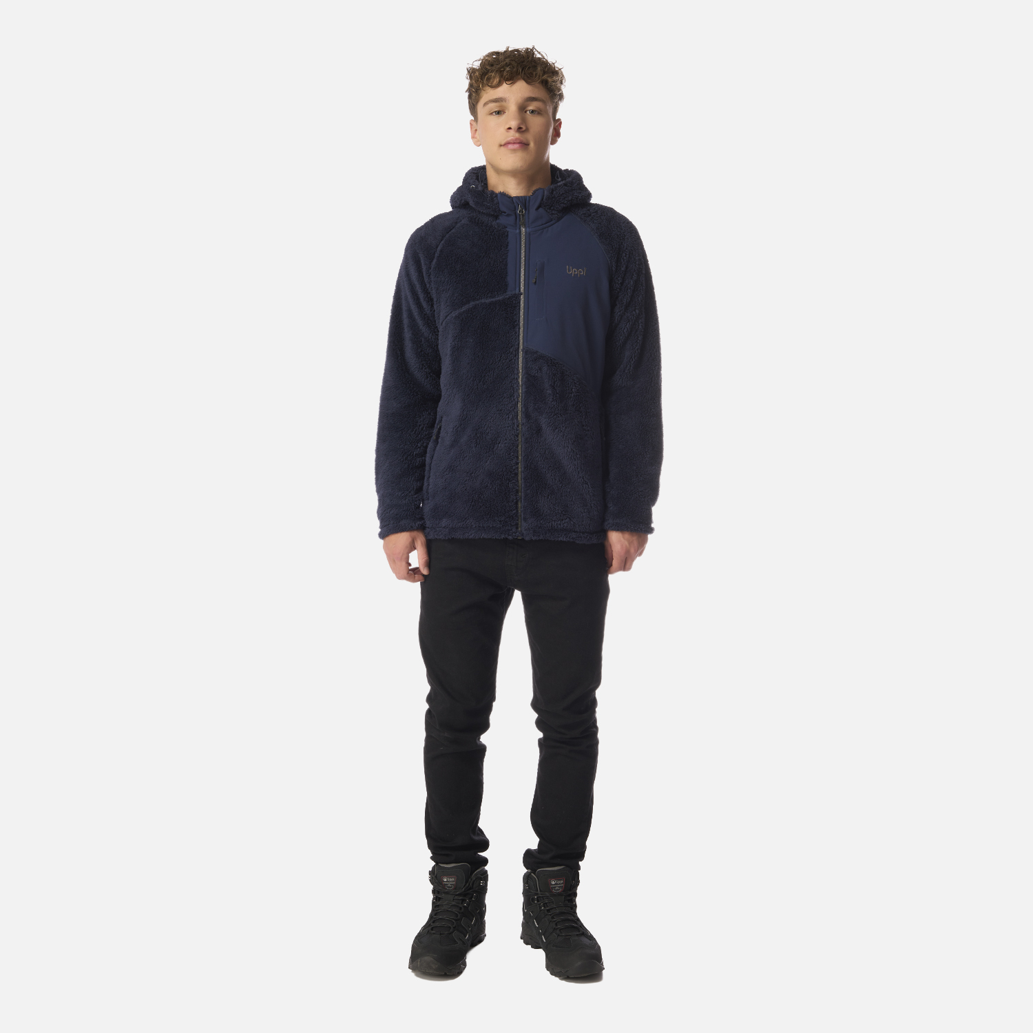 POLAR TEEN BOY BEAR SHAGGY-PRO HOODY JACKET AZUL MARINO LIPPI I26 - 6