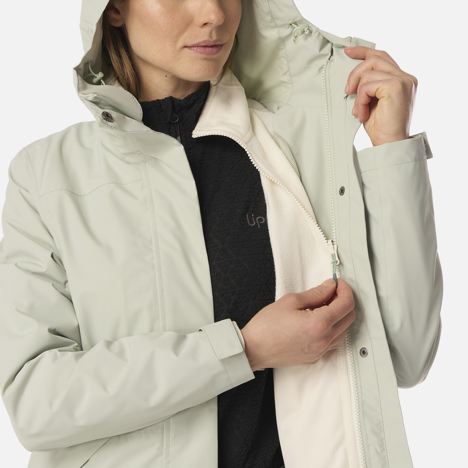CHAQUETA MUJER LAKE FUSION 3 B-DRY JACKET VERDE AGUA LIPPI I26 - 8