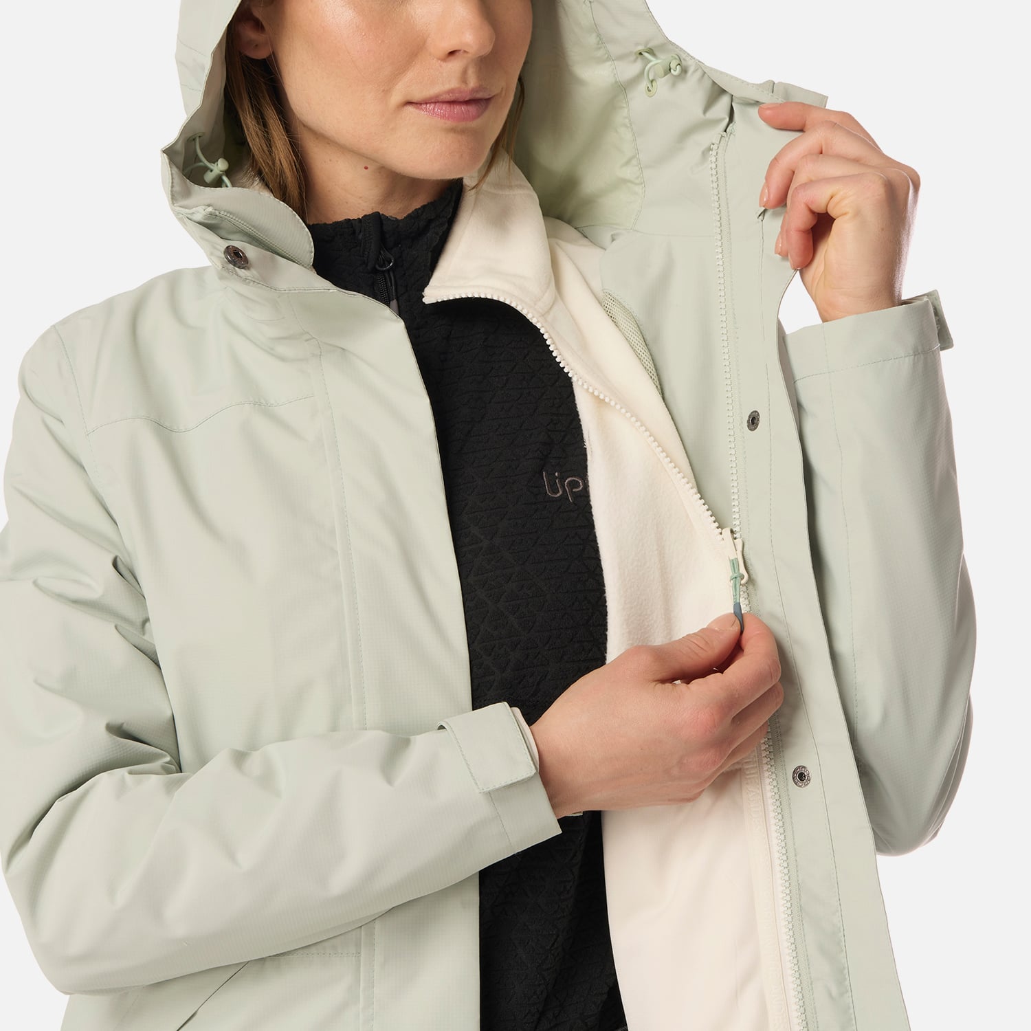 CHAQUETA MUJER LAKE FUSION 3 B-DRY JACKET VERDE AGUA LIPPI I26 - 8