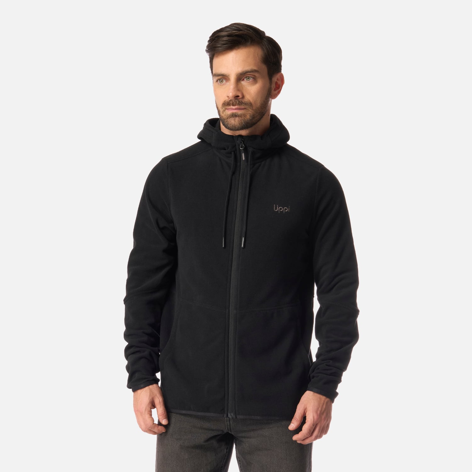 POLAR HOMBRE STRIPES NANO-F FULL ZIP HOODY NEGRO LIPPI I26 - 1