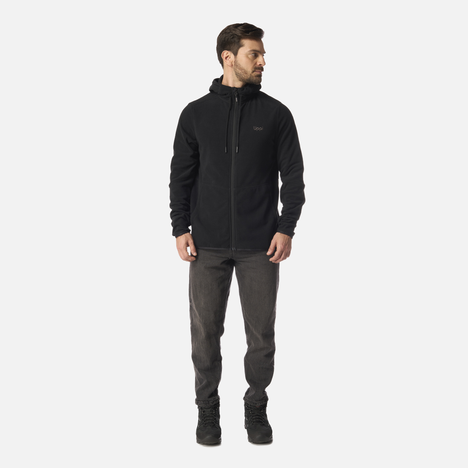 POLAR HOMBRE STRIPES NANO-F FULL ZIP HOODY NEGRO LIPPI I26 - 6