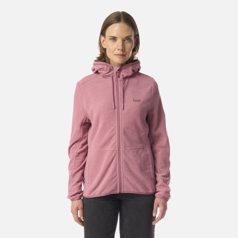POLAR MUJER STRIPES NANO-F FULL ZIP HOODY ROSA OSCURO LIPPI - 1