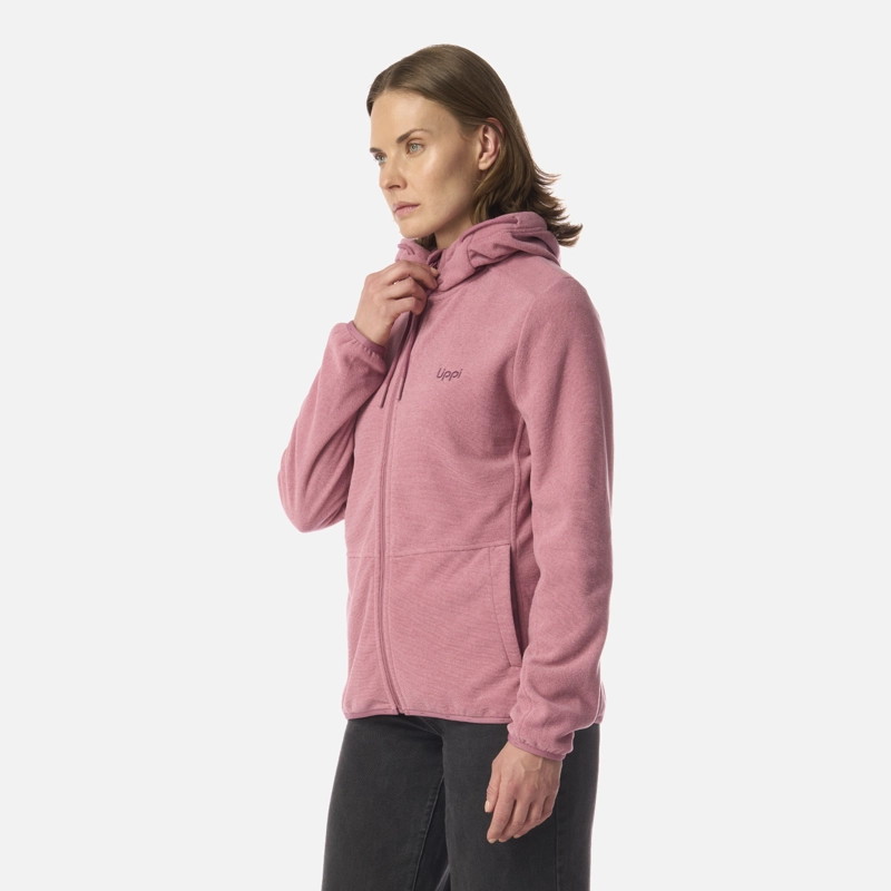 POLAR MUJER STRIPES NANO-F FULL ZIP HOODY ROSA OSCURO LIPPI - 2