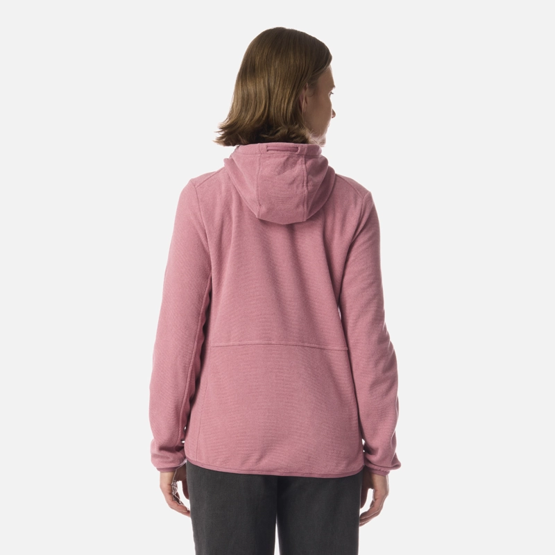 POLAR MUJER STRIPES NANO-F FULL ZIP HOODY ROSA OSCURO LIPPI - 3
