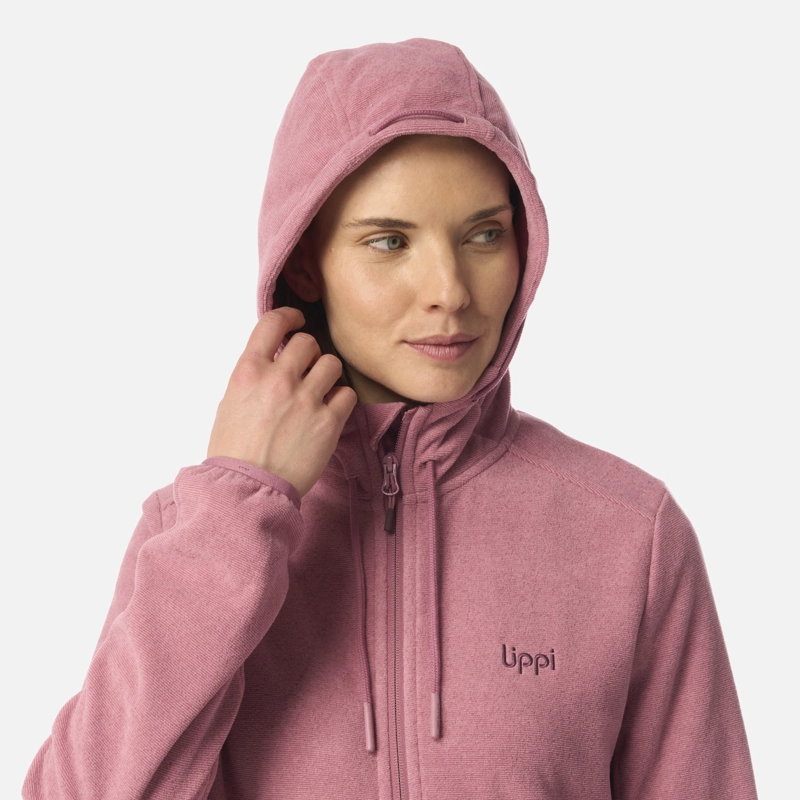 POLAR MUJER STRIPES NANO-F FULL ZIP HOODY ROSA OSCURO LIPPI - 4