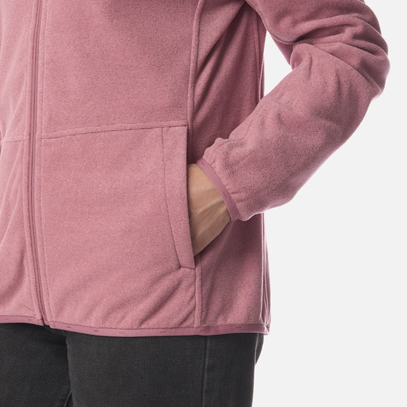 POLAR MUJER STRIPES NANO-F FULL ZIP HOODY ROSA OSCURO LIPPI - 5