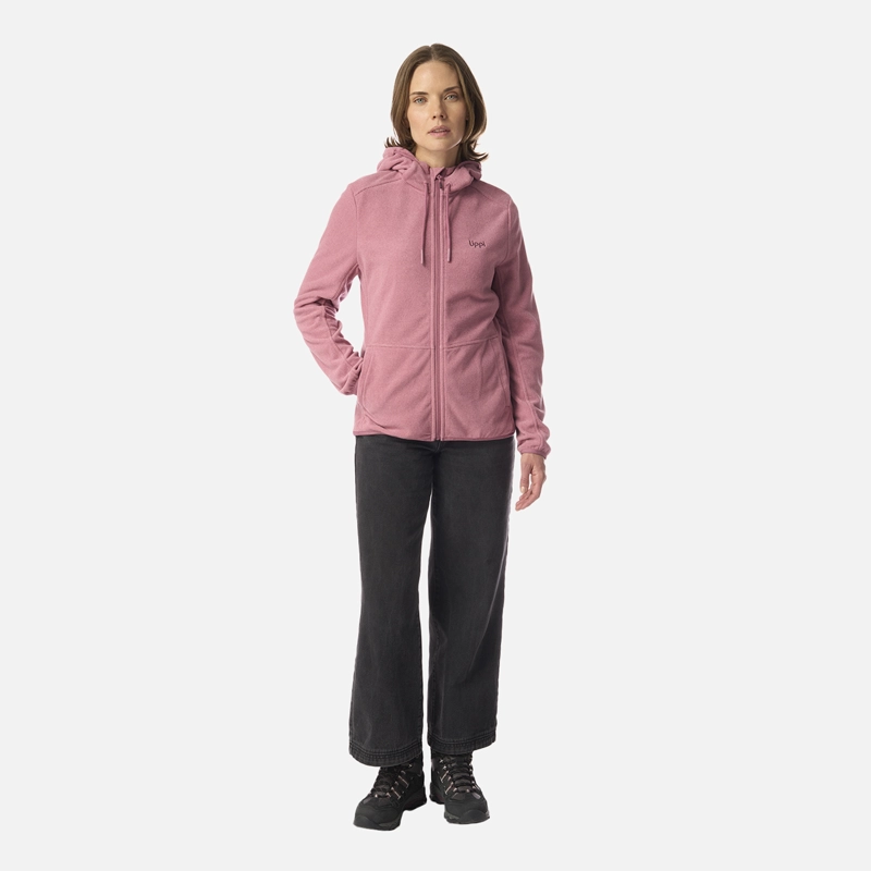 POLAR MUJER STRIPES NANO-F FULL ZIP HOODY ROSA OSCURO LIPPI - 6